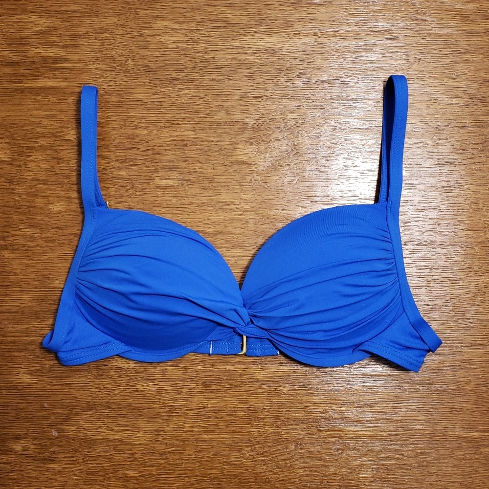 🔵La Blanca Blue Twisted Bikini Top